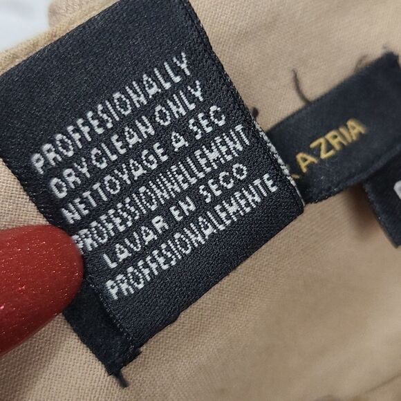 BCBG Maxazria Bootcut Tan Mid-rise Trouser Stretch Pant Work Uniform Vintage 90s - Picture 9 of 10